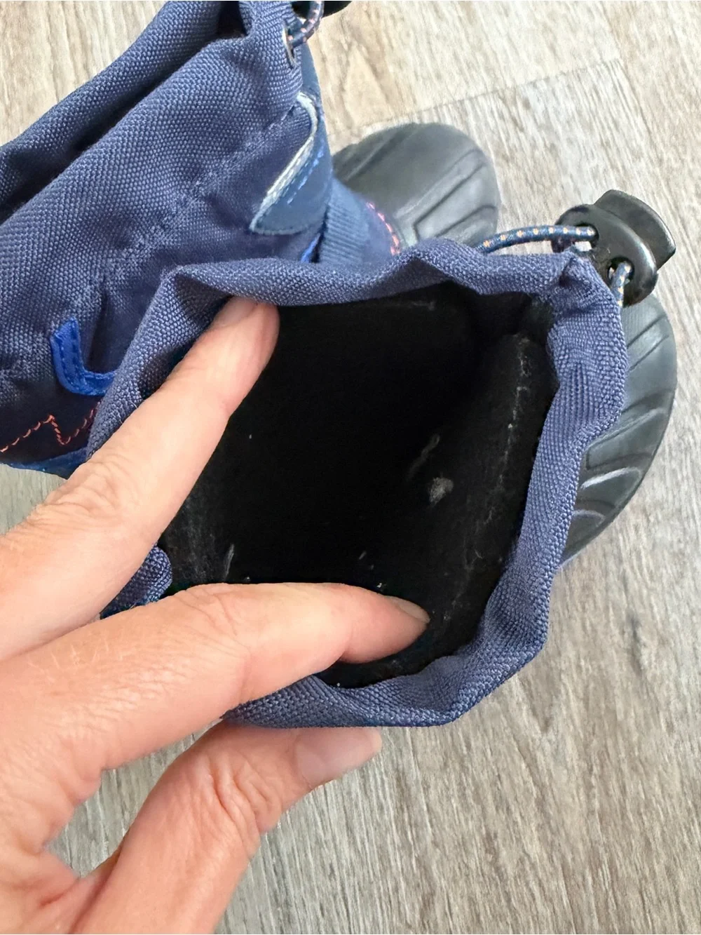 Kids Navy Blue Winter Snow Boots